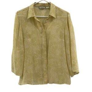 SALE Tommy Bahama Silk Floral Blouse Women's Button Down Shirt Size 8 00063‎